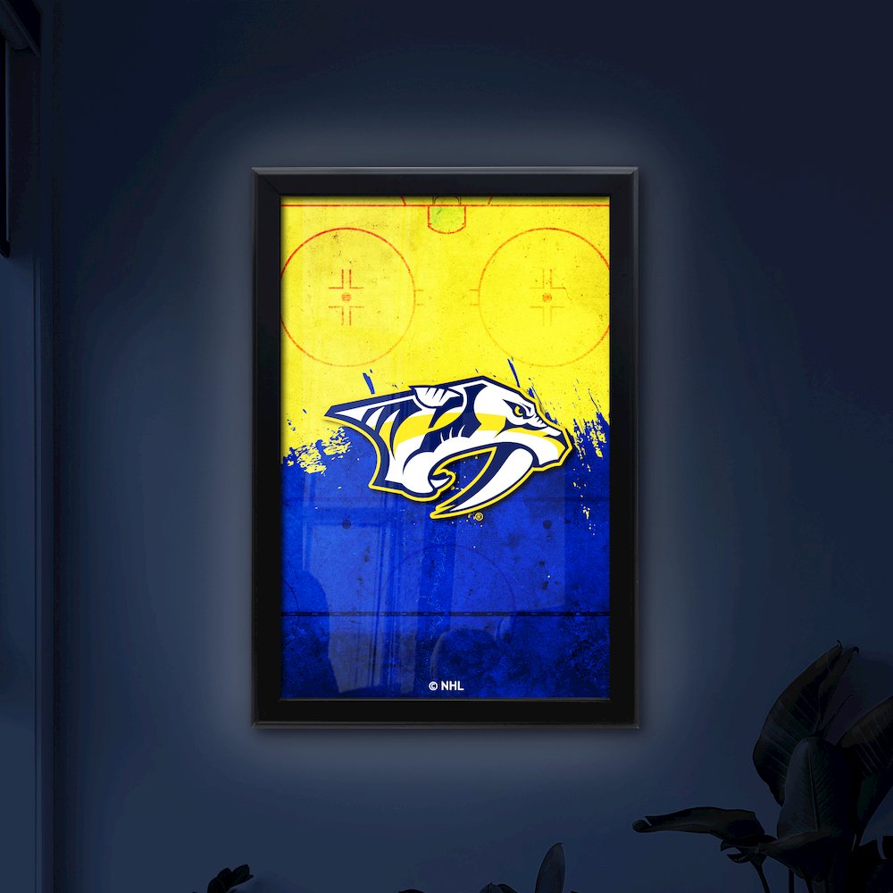Nashville Predators 15.75" x 23.5" LED Snap Frame Lightbox. Picture 4