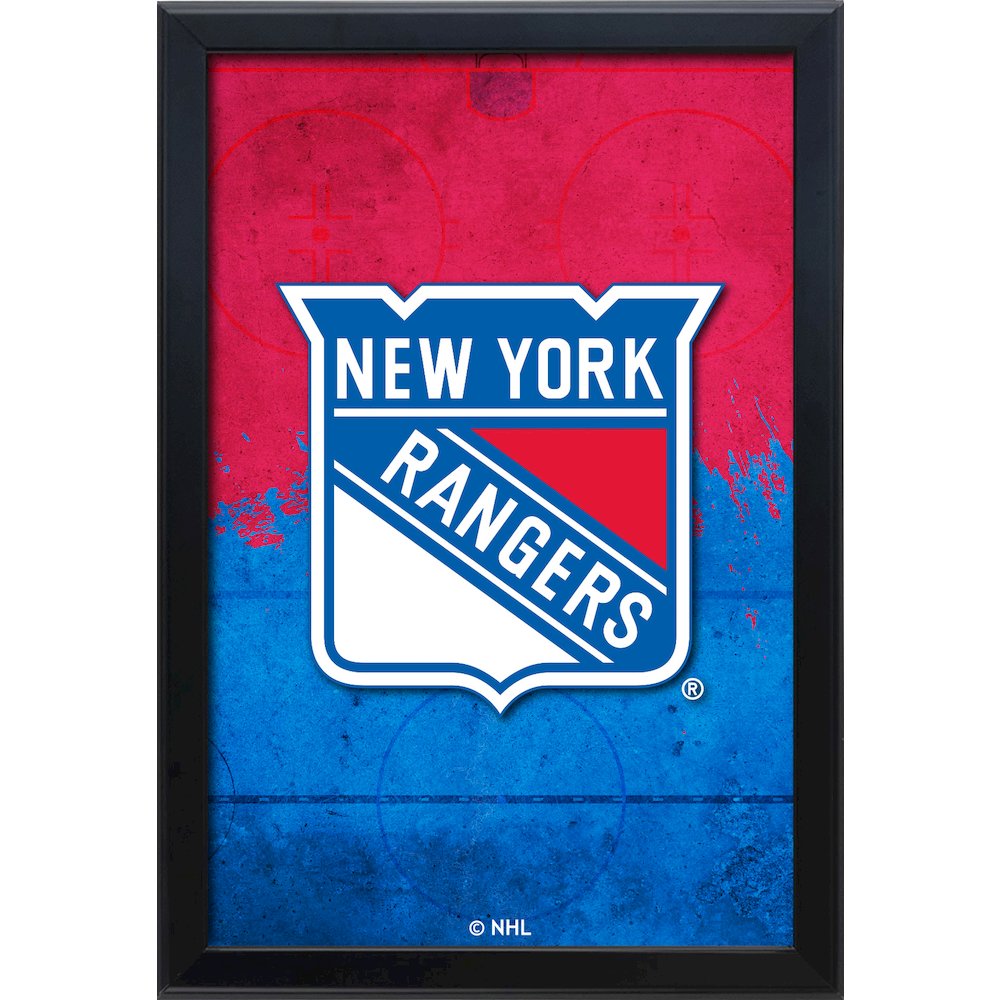 New York Rangers 15.75" x 23.5" LED Snap Frame Lightbox. Picture 1