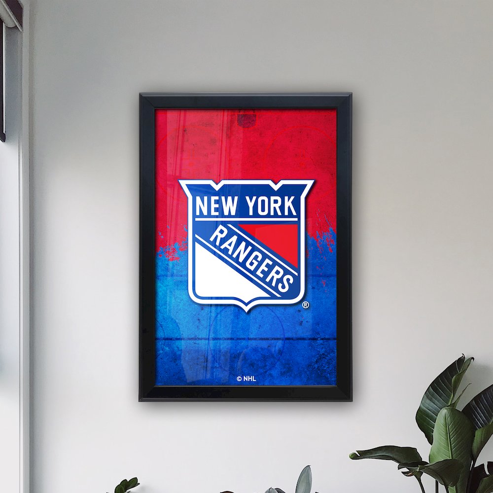 New York Rangers 15.75" x 23.5" LED Snap Frame Lightbox. Picture 3