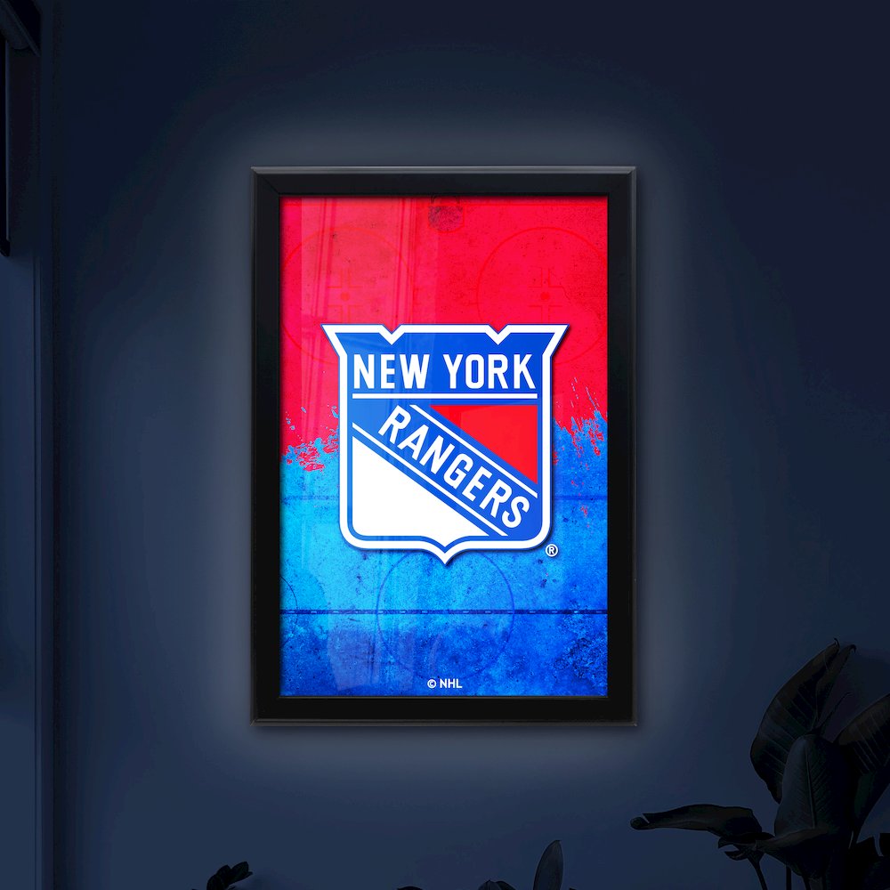 New York Rangers 15.75" x 23.5" LED Snap Frame Lightbox. Picture 4