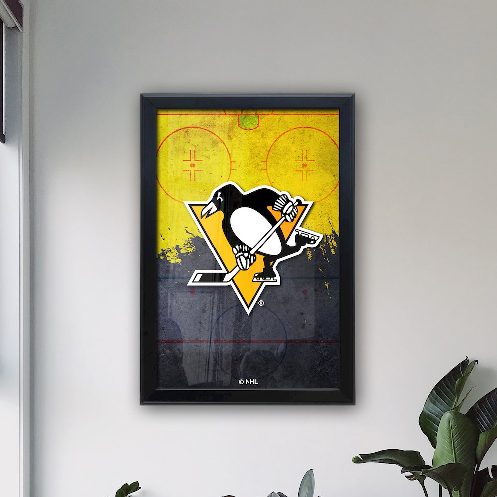 Pittsburgh Penguins 15.75" x 23.5" LED Snap Frame Lightbox. Picture 3