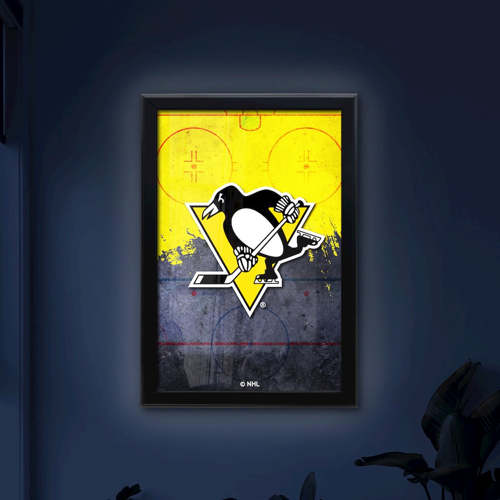 Pittsburgh Penguins 15.75" x 23.5" LED Snap Frame Lightbox. Picture 4