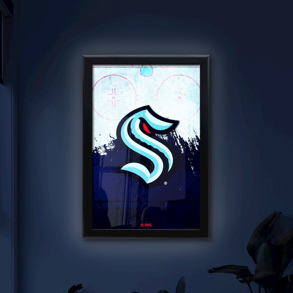 Seattle Kraken 15.75" x 23.5" LED Snap Frame Lightbox. Picture 4
