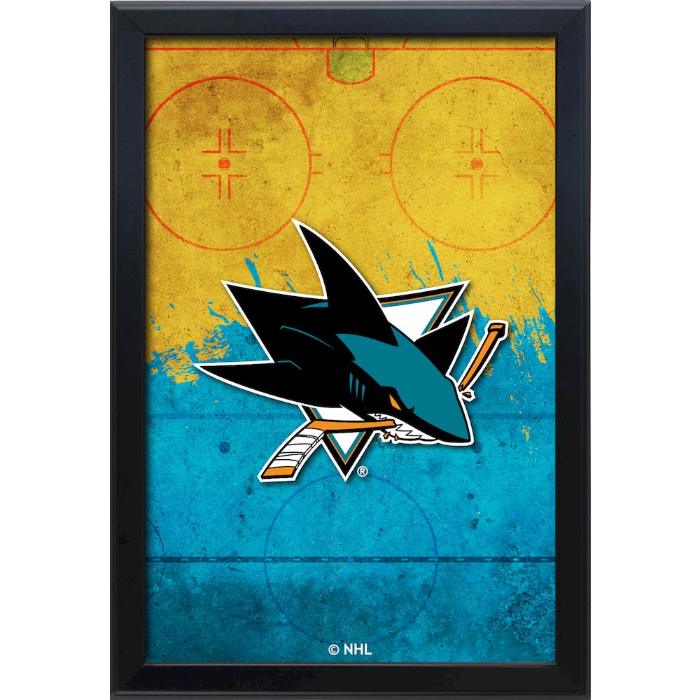 San Jose Sharks 15.75" x 23.5" LED Snap Frame Lightbox. Picture 1