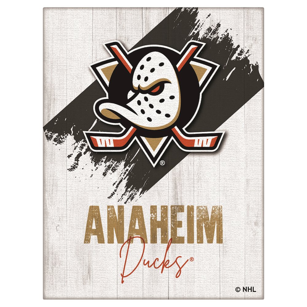 Anaheim Ducks 15" x 20" Canvas Wall Art. Picture 1