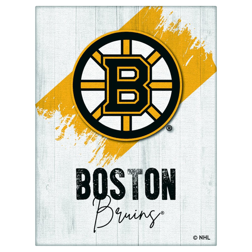 Boston Bruins 15" x 20" Canvas Wall Art. Picture 1