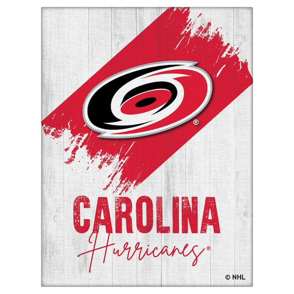 Carolina Hurricanes 15" x 20" Canvas Wall Art. Picture 1