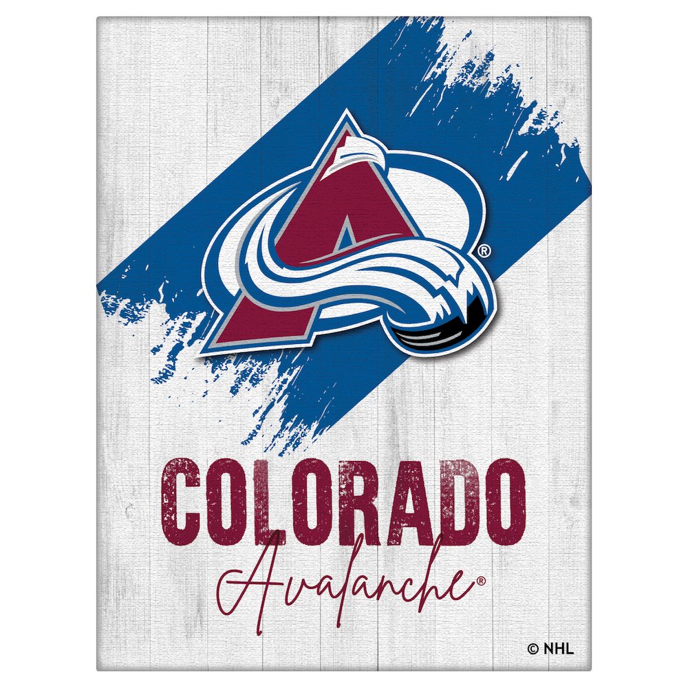 Colorado Avalanche 15" x 20" Canvas Wall Art. Picture 1