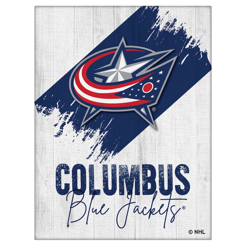 Columbus Blue Jackets 15" x 20" Canvas Wall Art. Picture 1