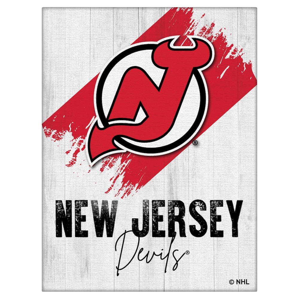 New Jersey Devils 15" x 20" Canvas Wall Art. Picture 1