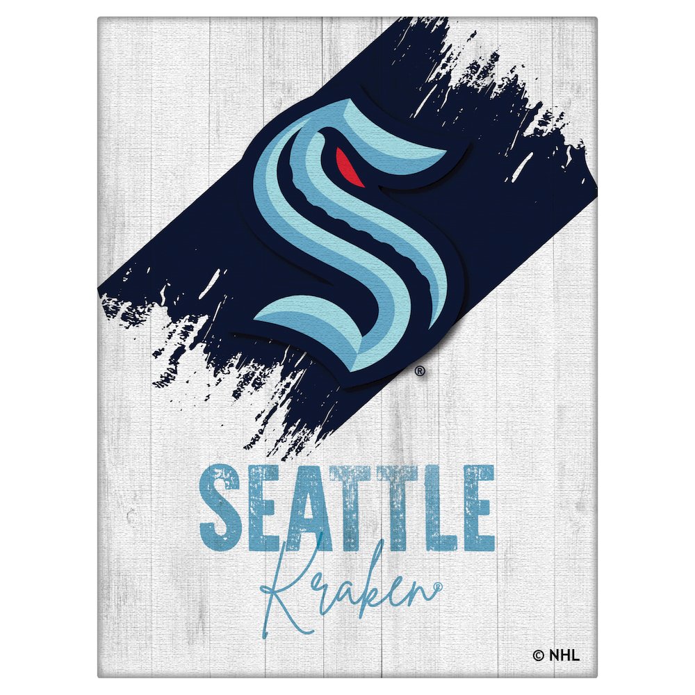 Seattle Kraken 15" x 20" Canvas Wall Art. Picture 1
