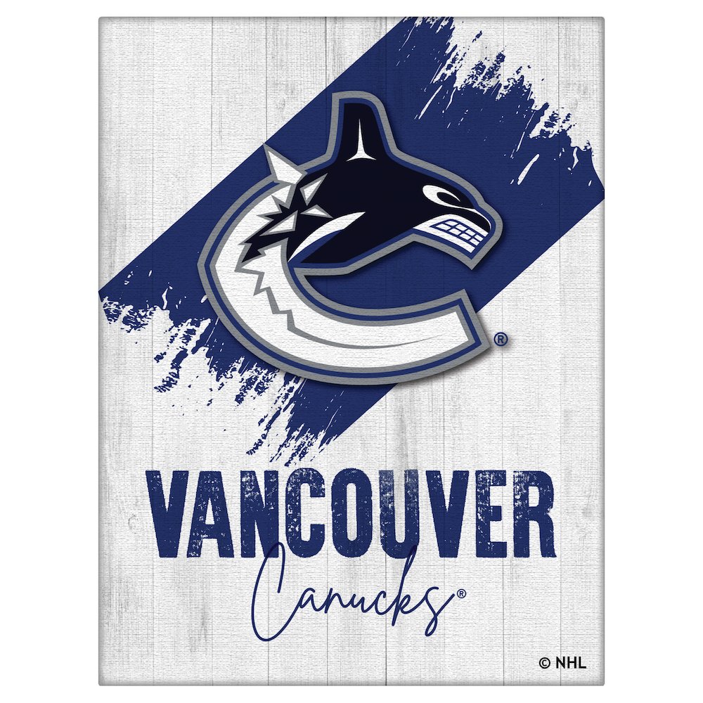 Vancouver Canucks 15" x 20" Canvas Wall Art. Picture 1