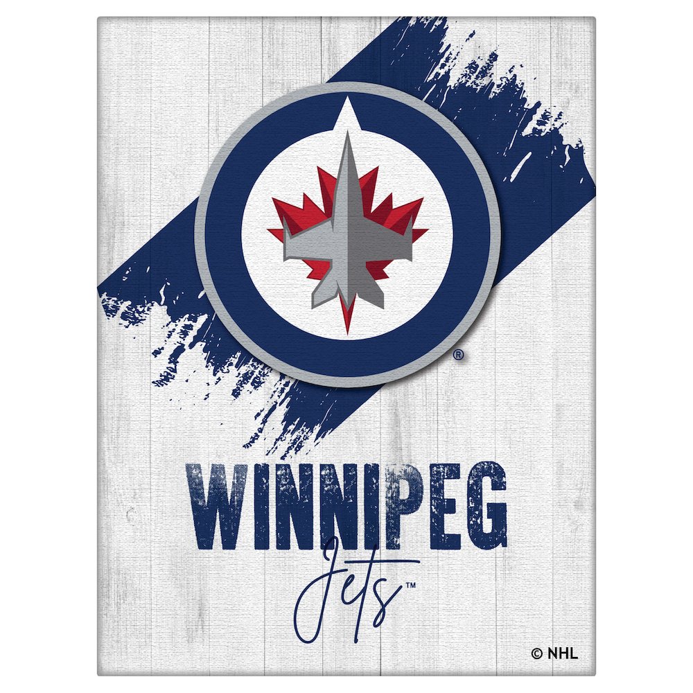 Winnipeg Jets 15" x 20" Canvas Wall Art. Picture 1