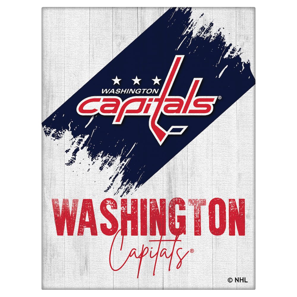 Washington Capitals 15" x 20" Canvas Wall Art. Picture 1