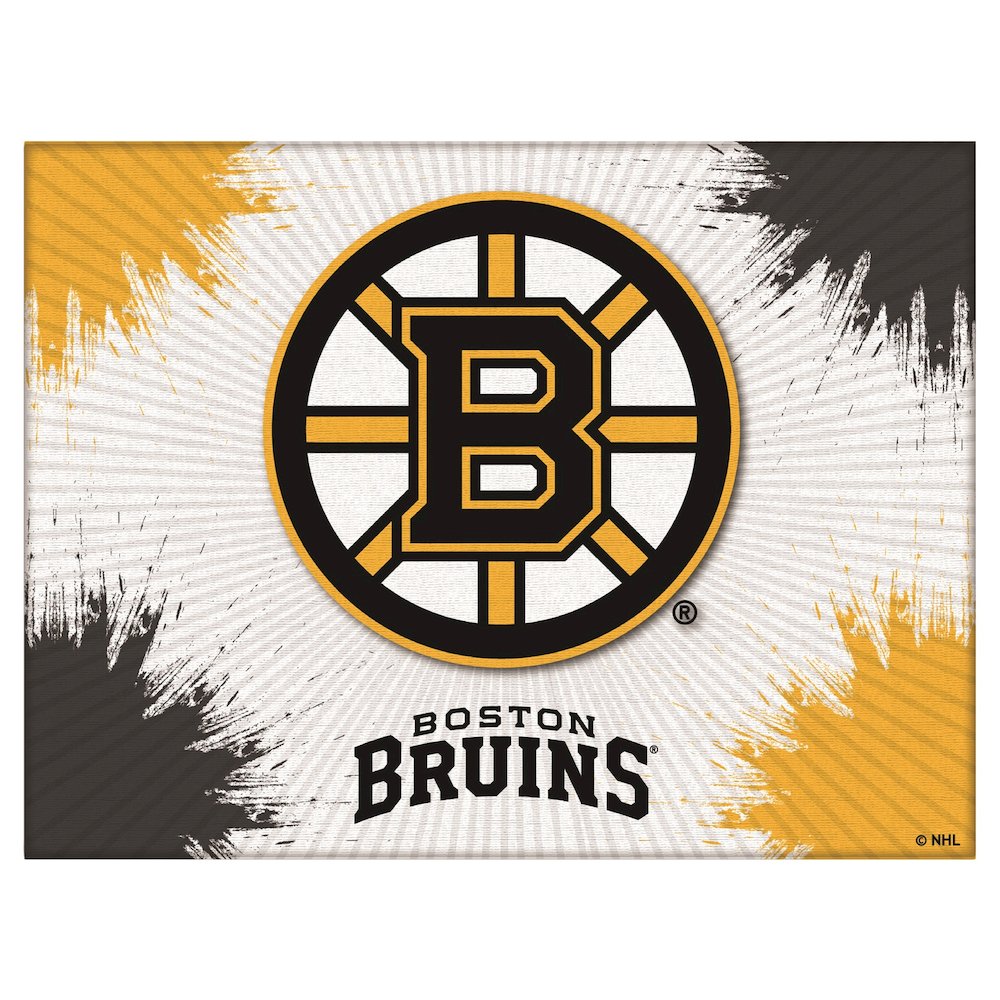 Boston Bruins 15" x 20" Officially Licensed Logo Canvas. Picture 1