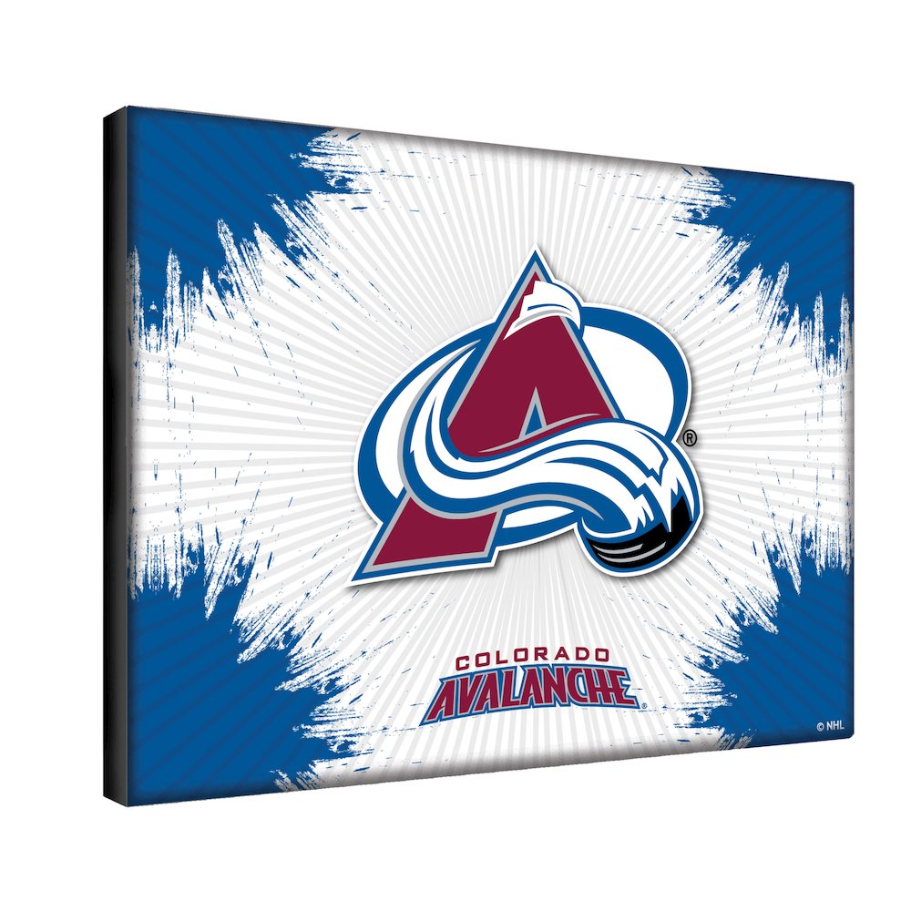 Colorado Avalanche 15" x 20" Officially Licensed Logo Canvas. Picture 2