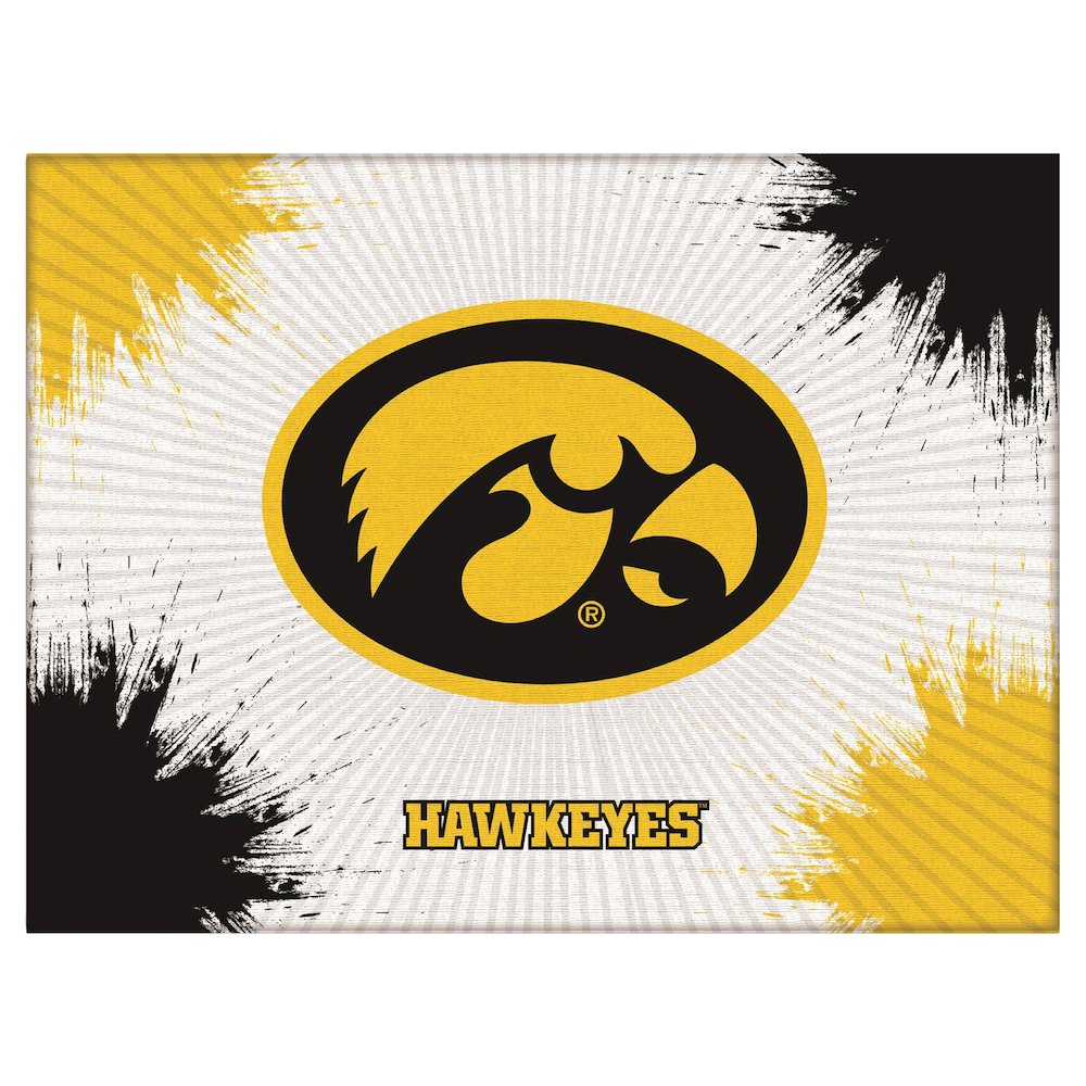 Iowa 15" x 20" Officially Licensed Logo Canvas. Picture 1