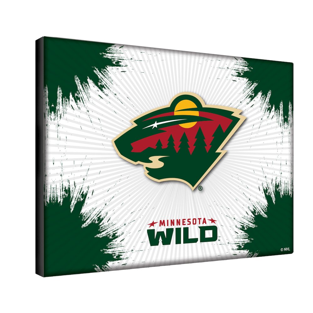 Minnesota Wild 15" x 20" Officially Licensed Logo Canvas. Picture 2