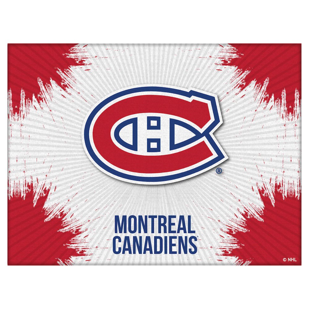Montreal Canadiens 15" x 20" Officially Licensed Logo Canvas. Picture 1