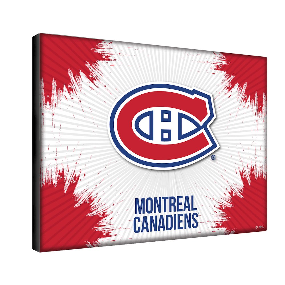 Montreal Canadiens 15" x 20" Officially Licensed Logo Canvas. Picture 2