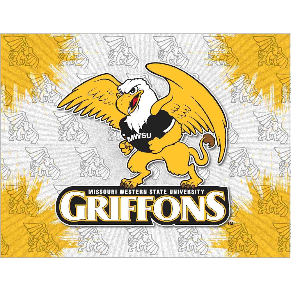 Missouri Western State 15" x 20" Officially Licensed Logo Canvas. Picture 1