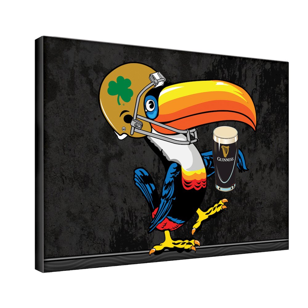 Notre Dame - Guinness (Toucan-2) 15"x20" Canvas Wall Art. Picture 2