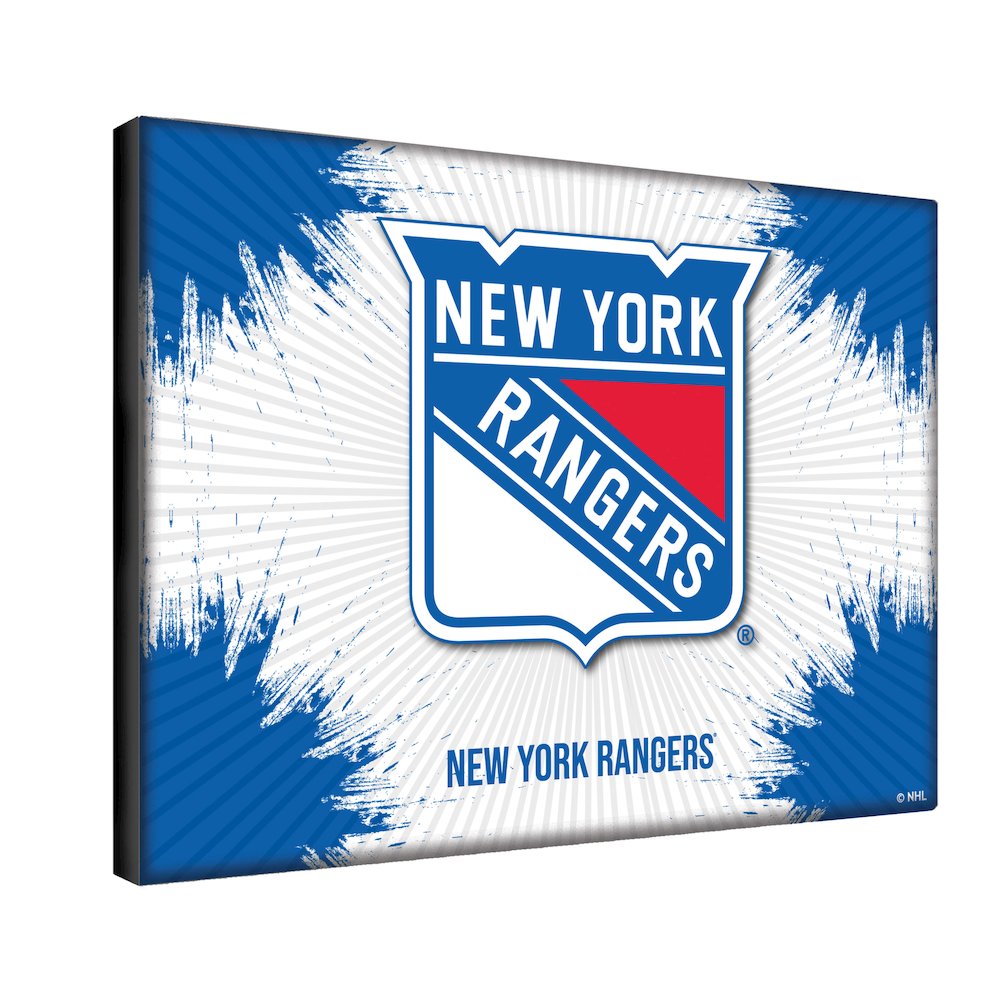 New York Rangers 15" x 20" Officially Licensed Logo Canvas. Picture 2