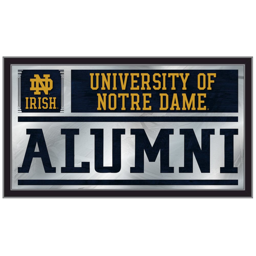 University of Notre Dame  26"x15" Alumni Wall Mirror. Picture 1