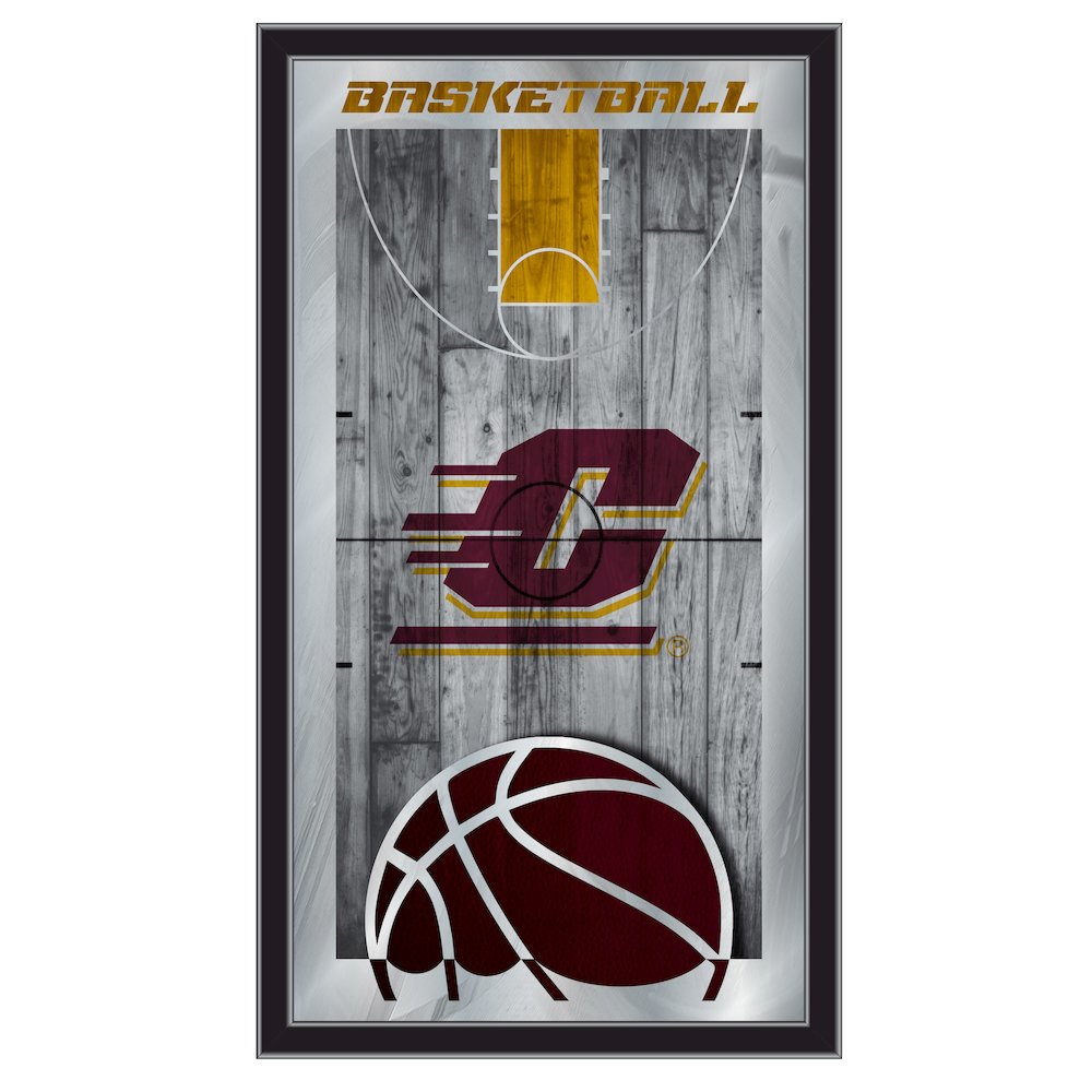 Central Michigan 15" x 26" Basketball Mirror. Picture 1