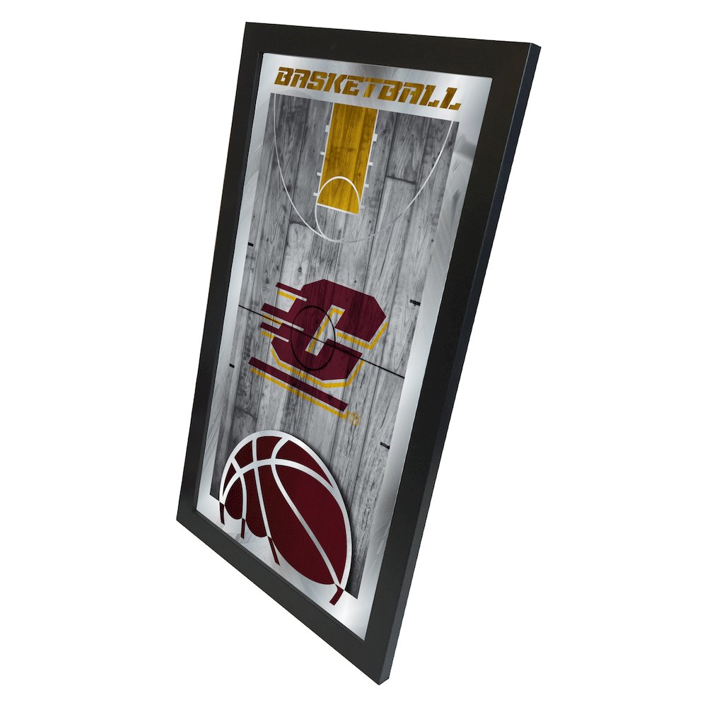 Central Michigan 15" x 26" Basketball Mirror. Picture 2