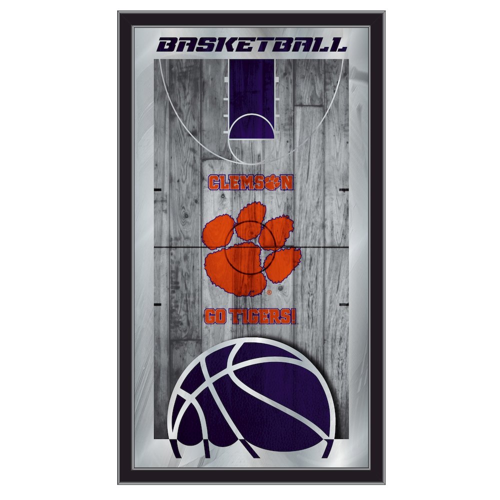 Clemson 15" x 26" Basketball Mirror. Picture 1