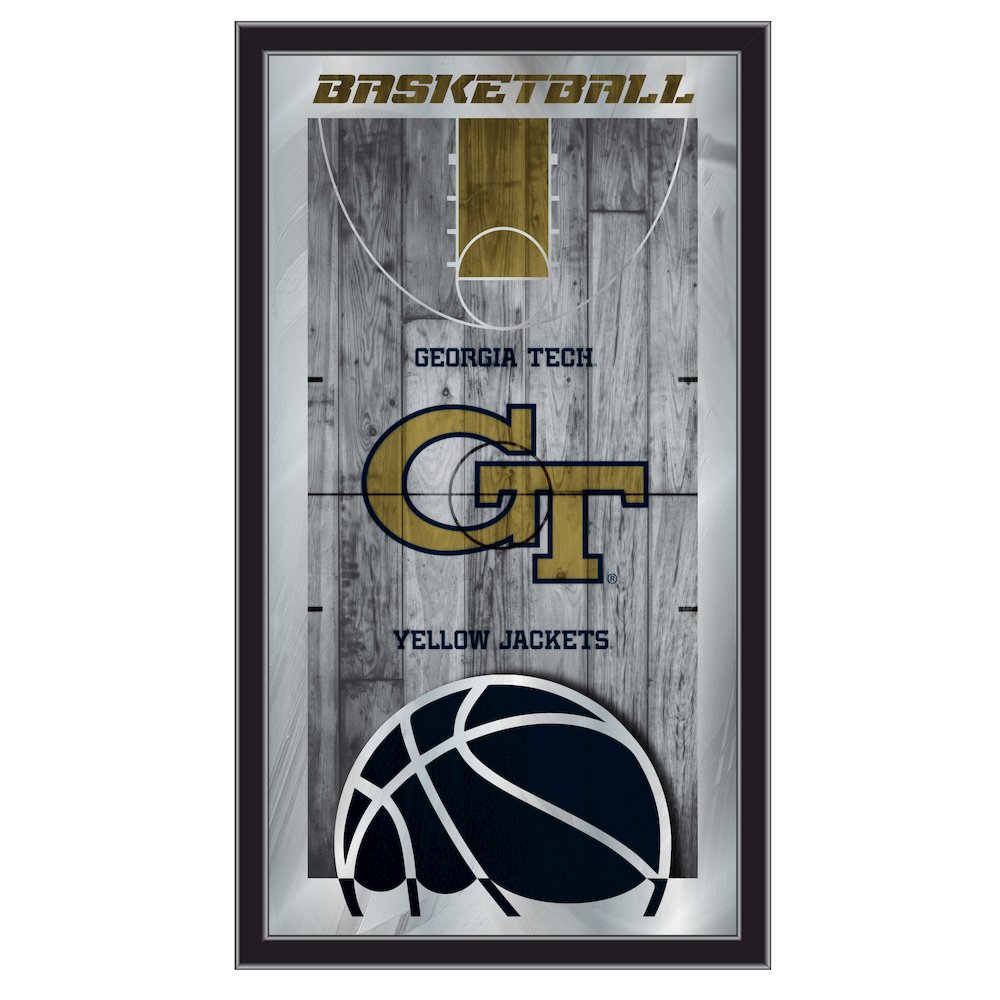 Georgia Tech 15" x 26" Basketball Mirror. Picture 1