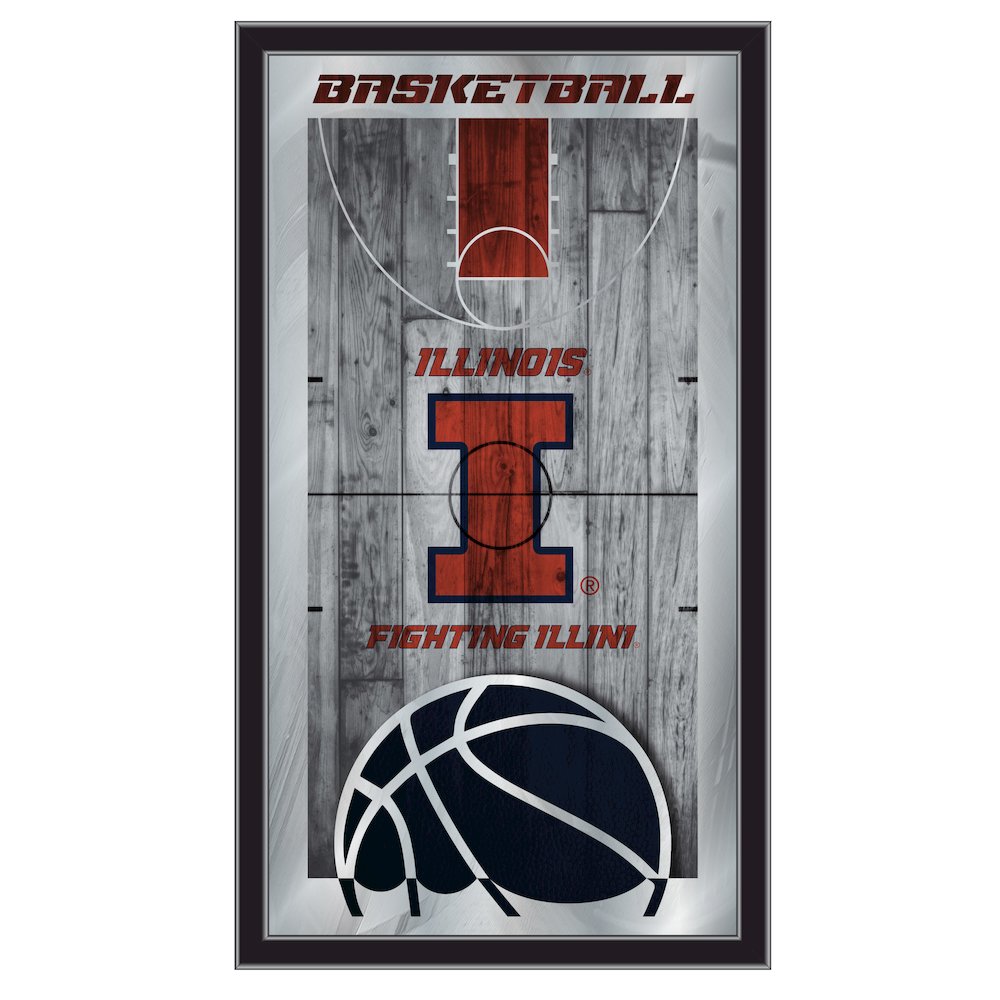 Illinois 15" x 26" Basketball Mirror. Picture 1