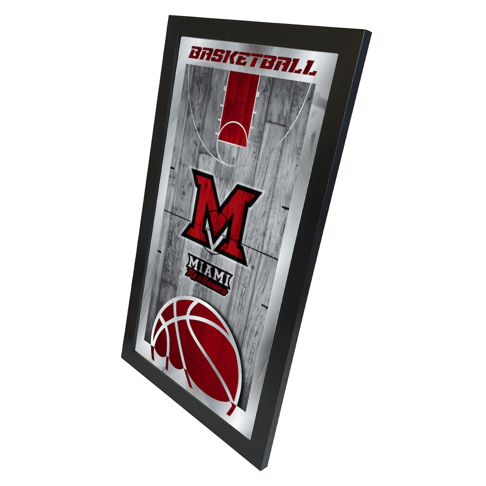 Miami (OH) 15" x 26" Basketball Mirror. Picture 2
