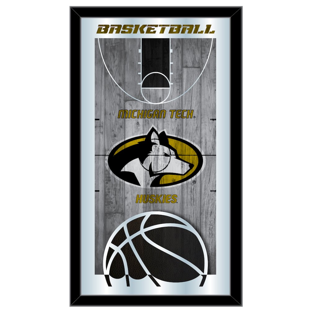 Michigan Tech 15" x 26" Basketball Mirror. Picture 1