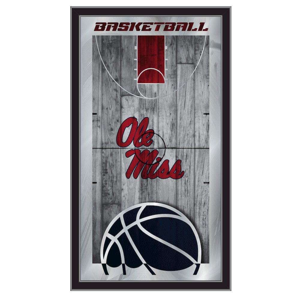Ole' Miss 15" x 26" Basketball Mirror. Picture 1
