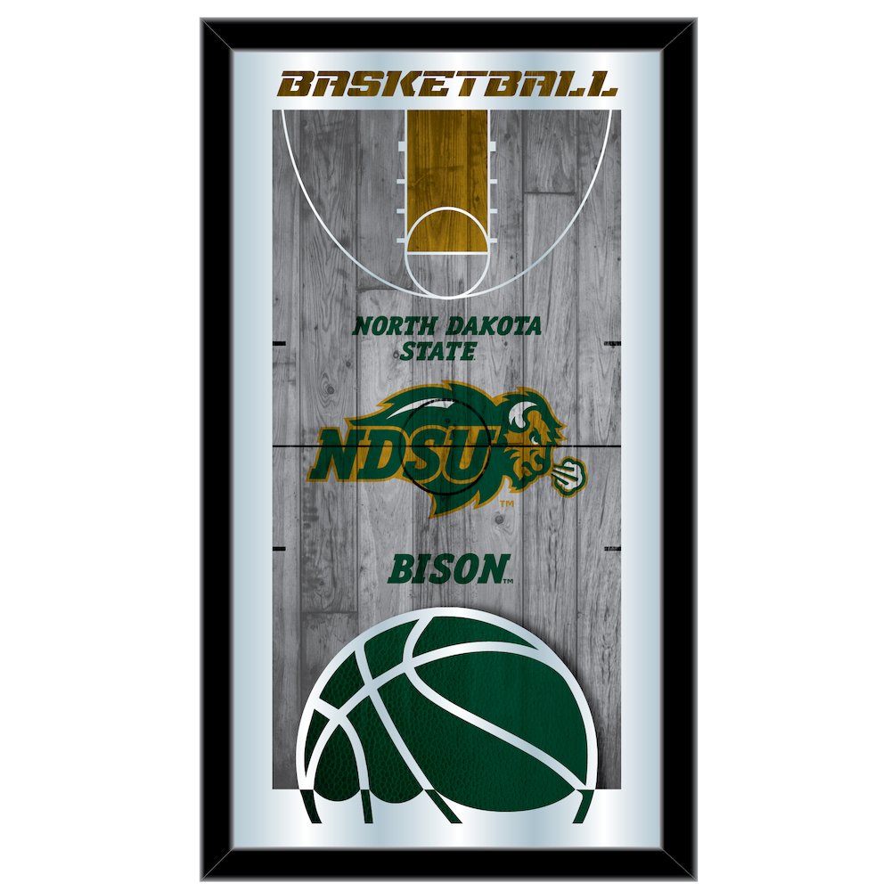 North Dakota State 15" x 26" Basketball Mirror. Picture 1