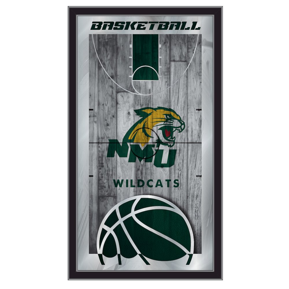 Northern Michigan 15" x 26" Basketball Mirror. Picture 1