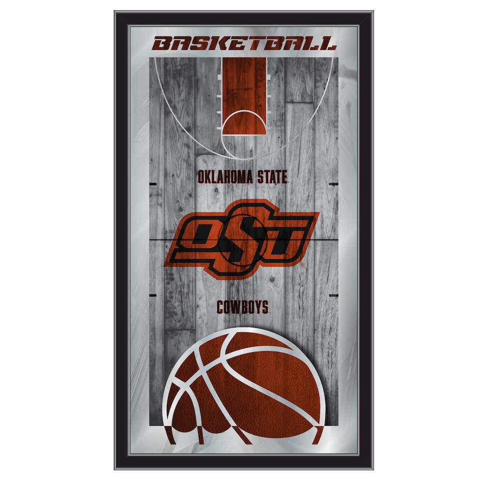 Oklahoma State 15" x 26" Basketball Mirror. Picture 1