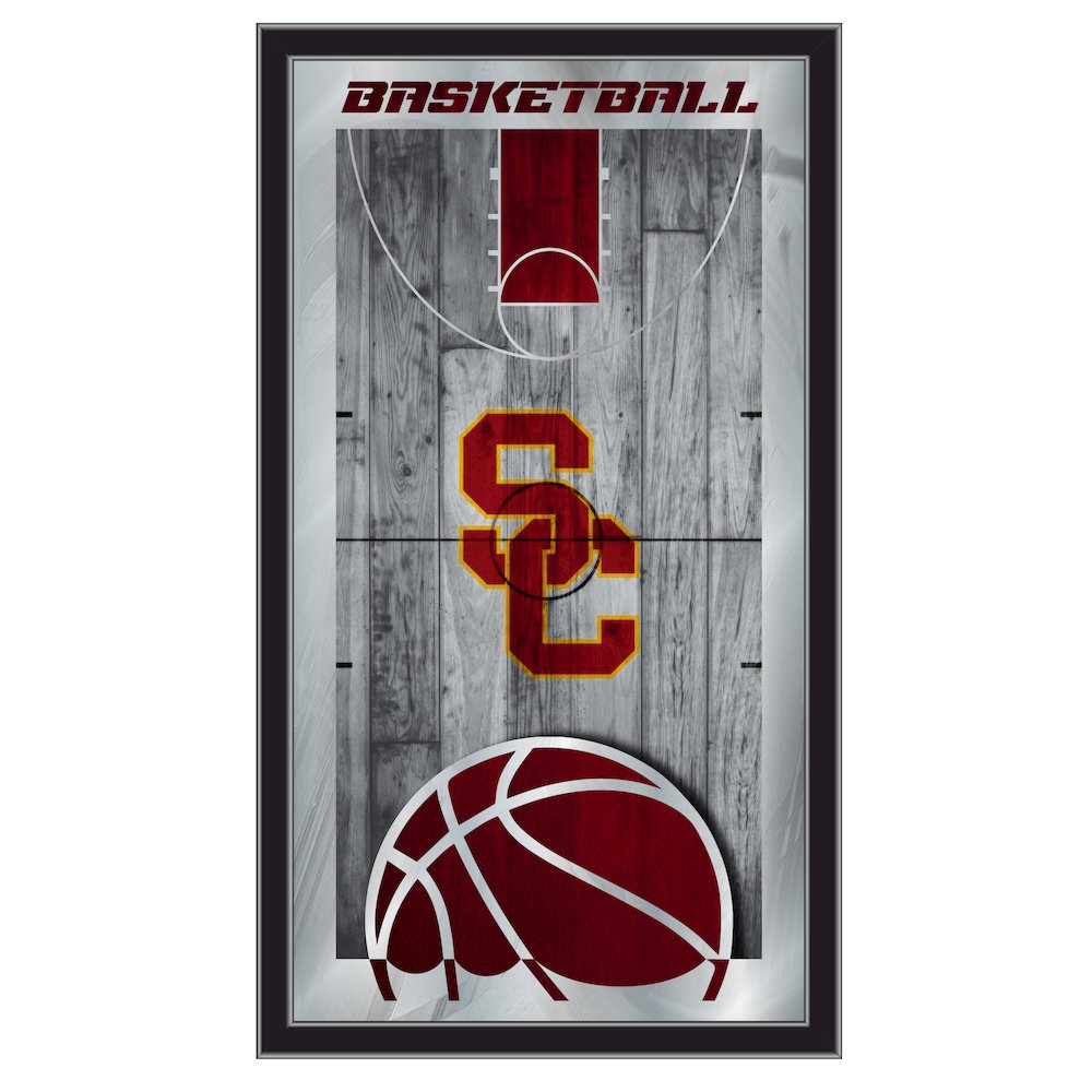USC Trojans 15" x 26" Basketball Mirror. Picture 1