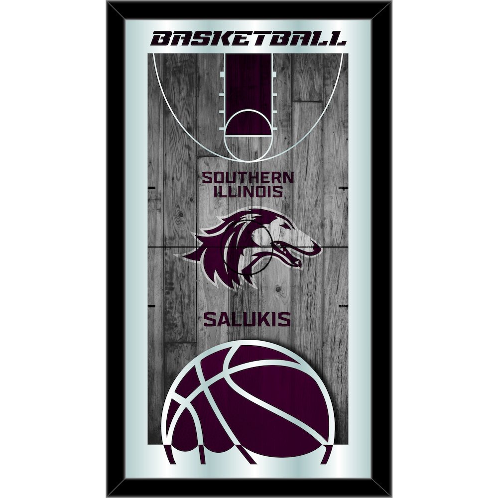 Southern Illinois University 15" x 26" Basketball Mirror. Picture 1