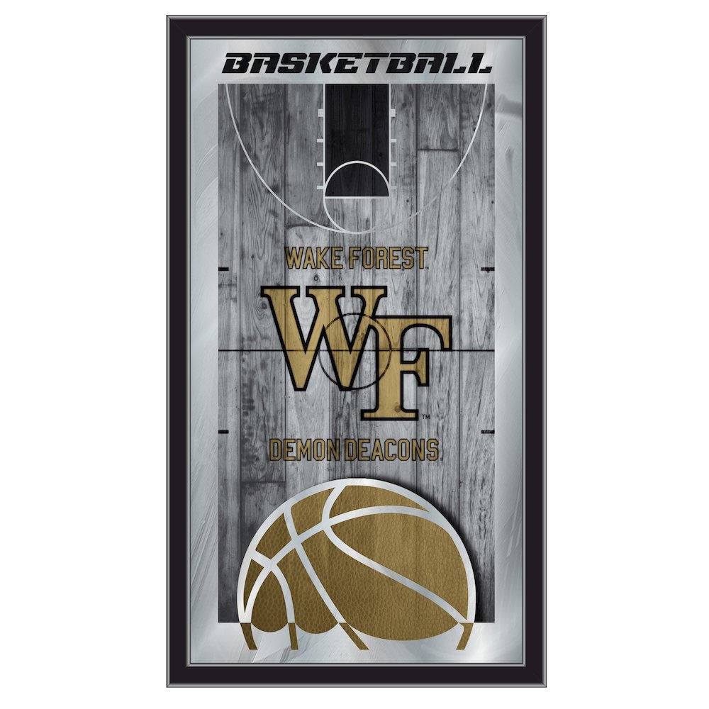 Wake Forest 15" x 26" Basketball Mirror. Picture 1