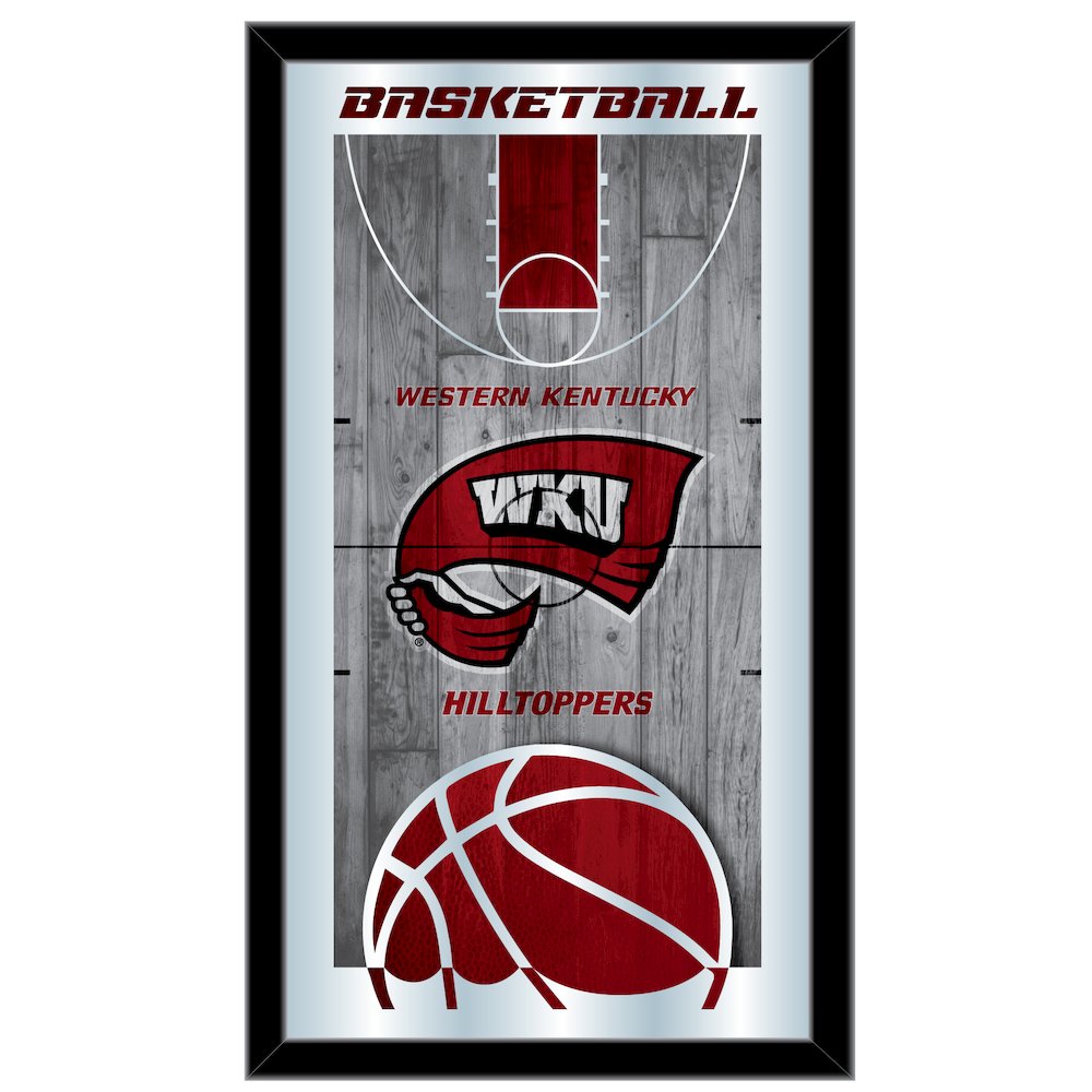 Western Kentucky 15" x 26" Basketball Mirror. Picture 1