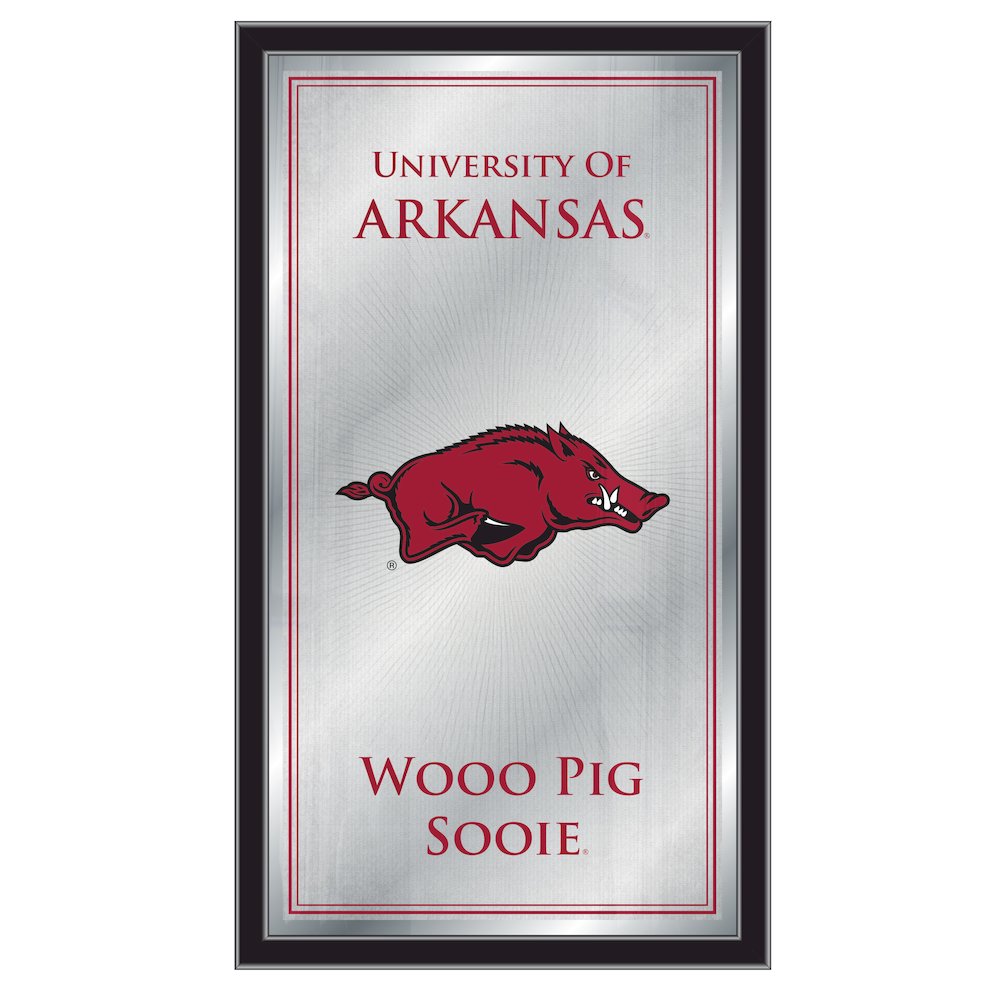 Arkansas 26" x 15" Fight Song Mirror. Picture 1