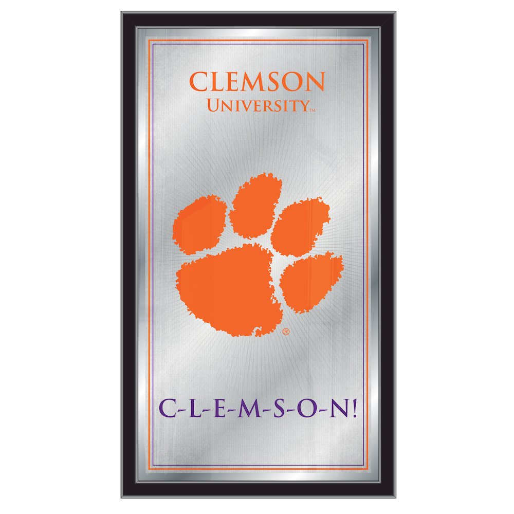 Clemson 26" x 15" Fight Song Mirror. Picture 1