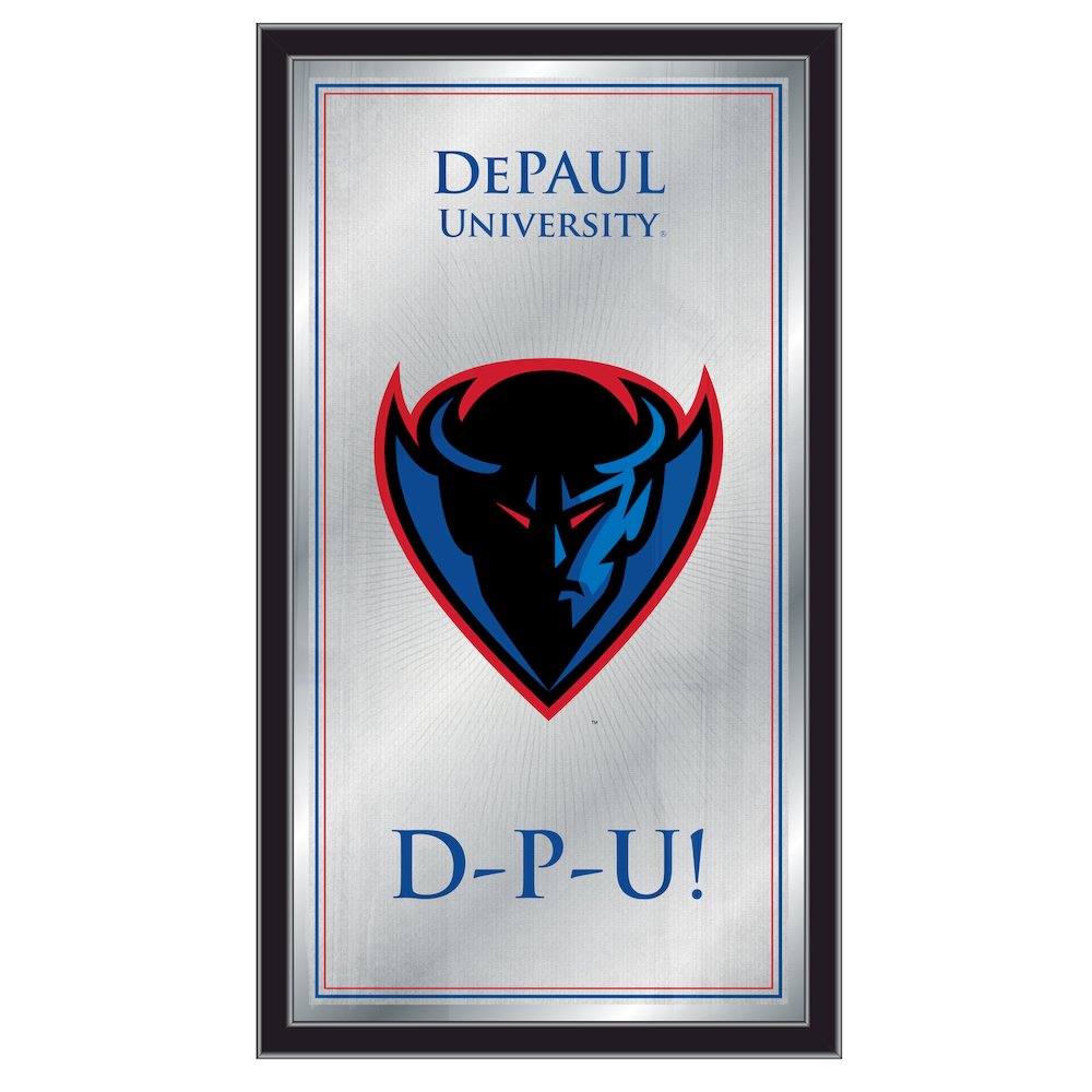 DePaul 26" x 15" Fight Song Mirror. Picture 1