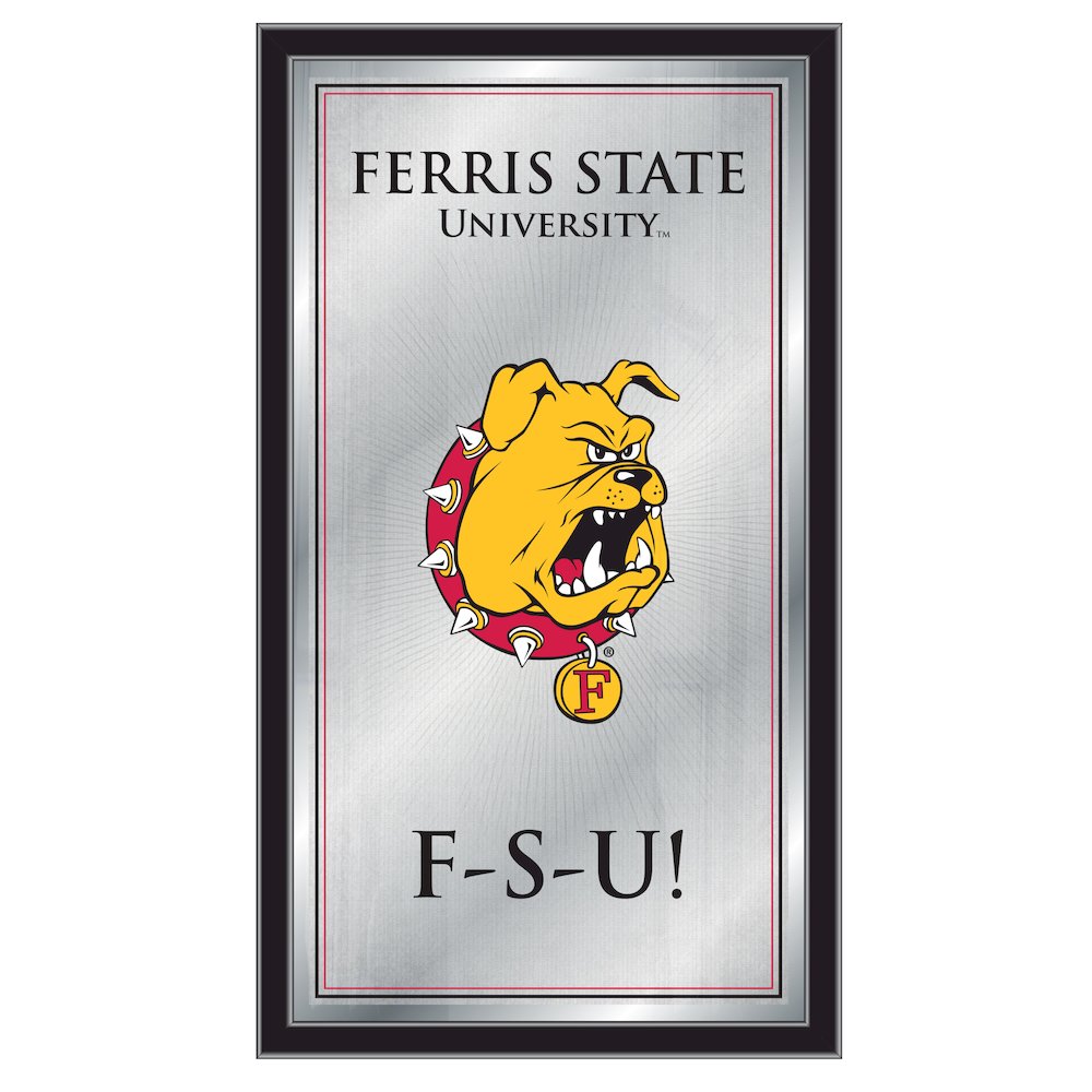 Ferris State University 26" x 15" Fight Song Mirror. Picture 1