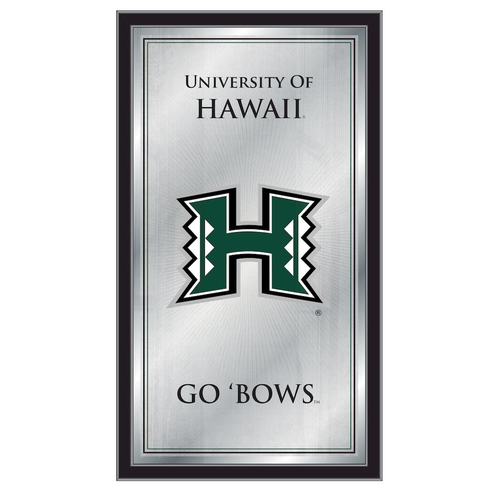 University of Hawaii 26" x 15" Fight Song Mirror. Picture 1