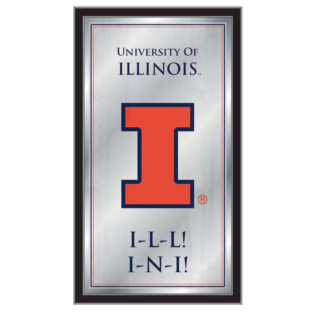Illinois 26" x 15" Fight Song Mirror. Picture 1