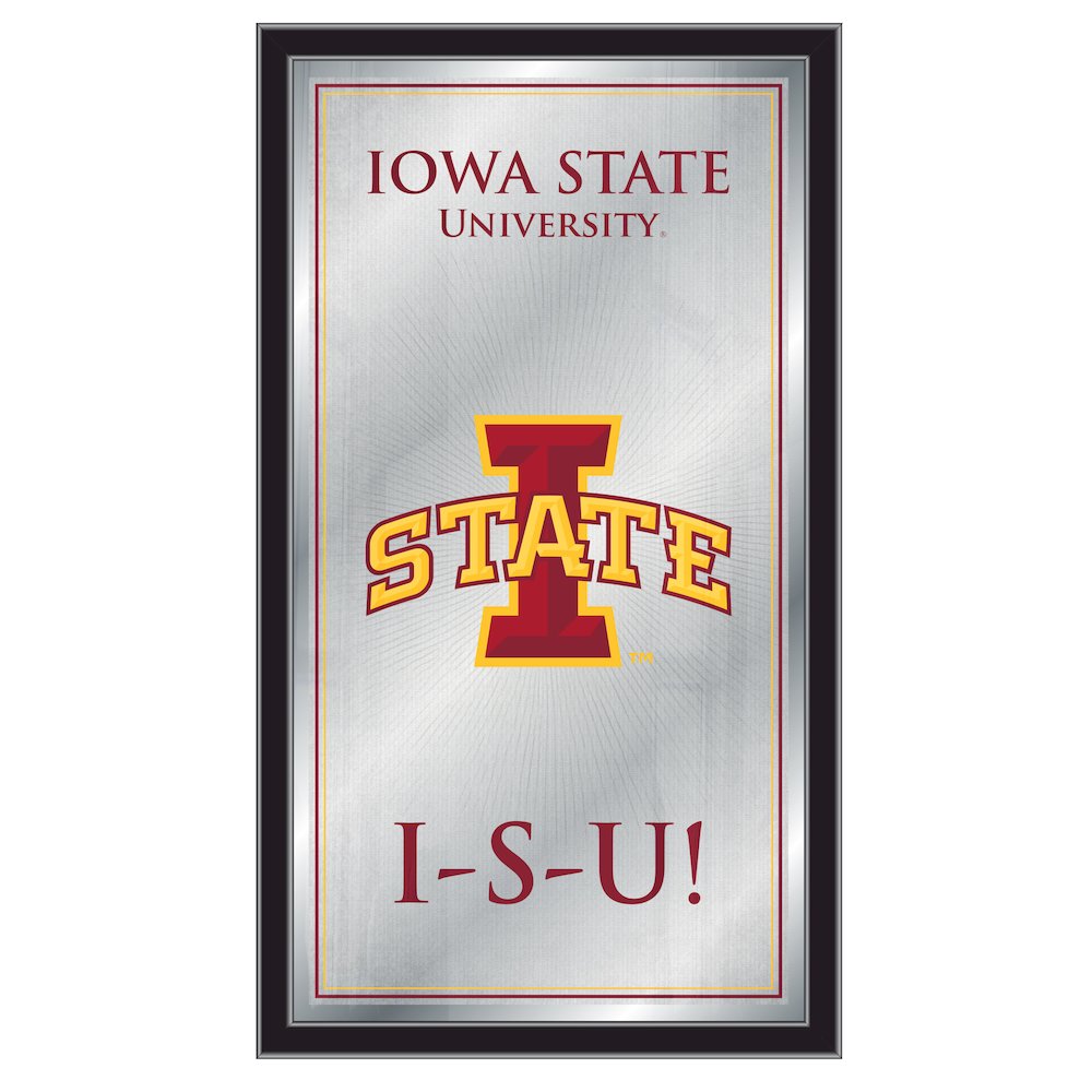 Iowa State 26" x 15" Fight Song Mirror. Picture 1